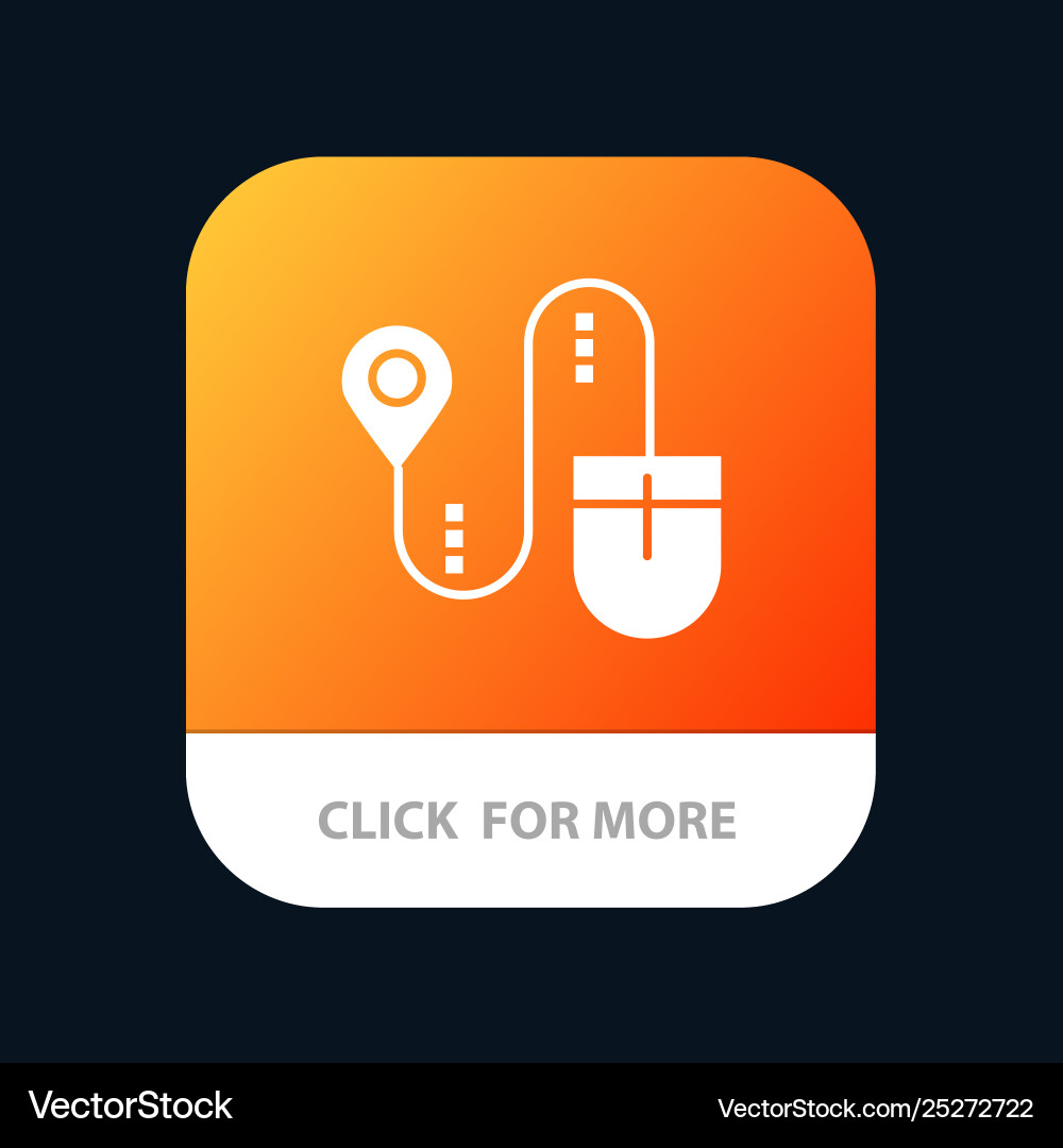 Mouse location search computer mobile app icon Mouse location search computer mobile app icon vector image