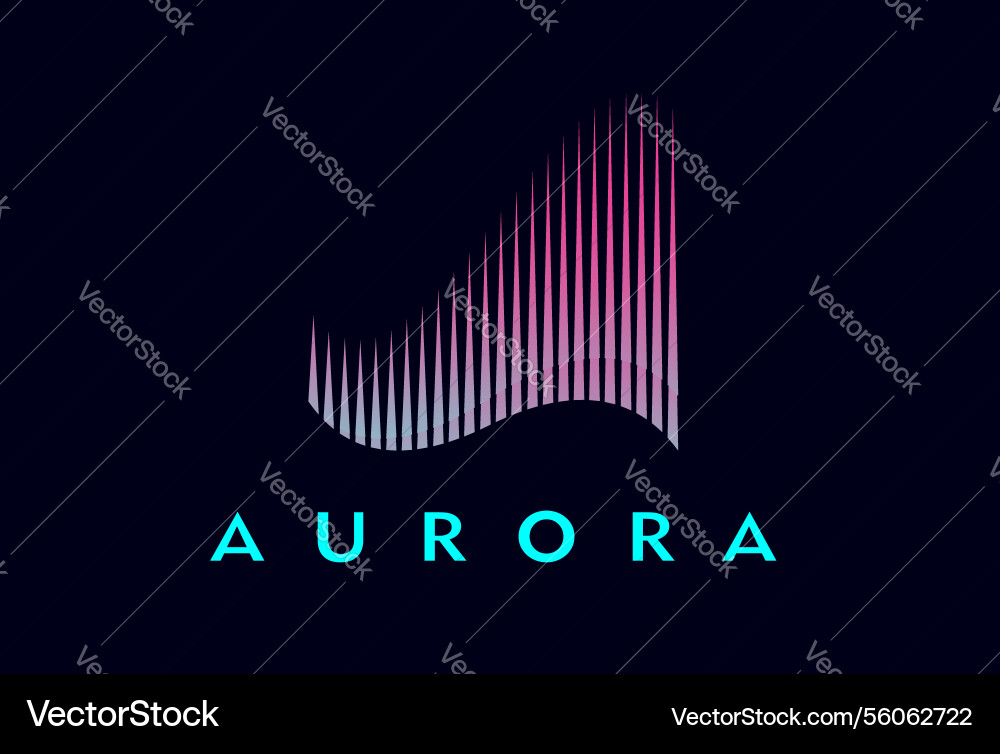 Nordhimmel und Aurora borealis Wellenlicht Ikone Nordhimmel und Aurora borealis Wellenlicht Ikone vektorbild