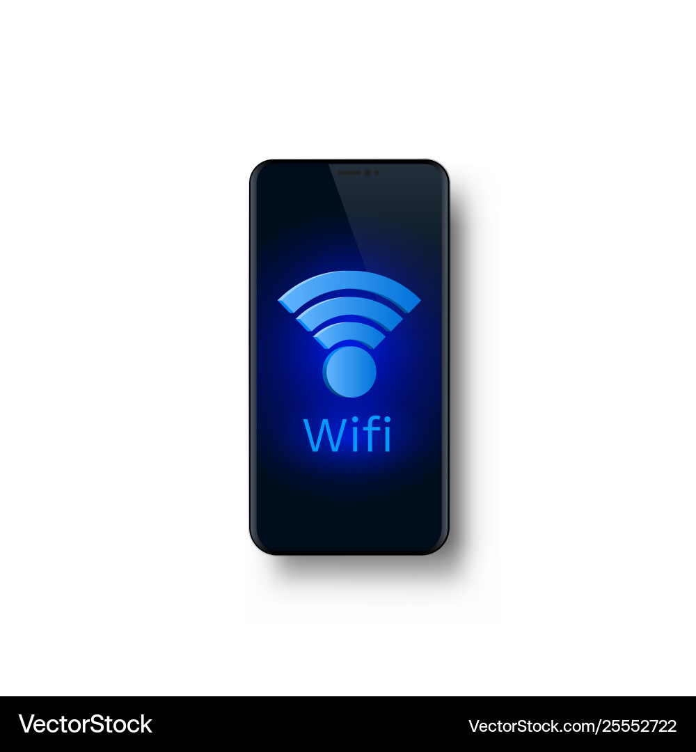 Phone wifi screen object electronics technology Phone wifi screen object electronics technology vector image