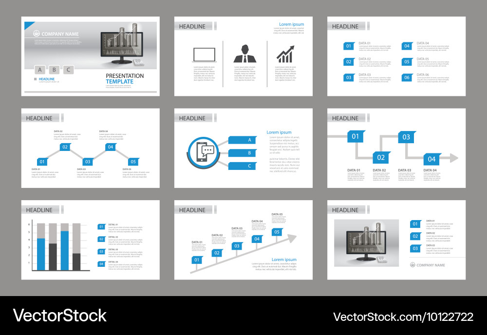 Presentation Template Set vector image