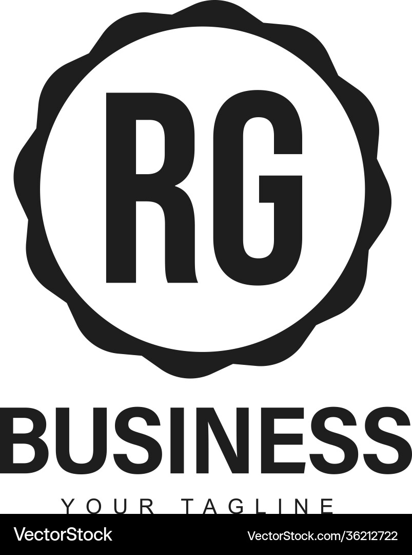 Rg initial a logo design with abstract style Rg initial a logo design with abstract style vector image
