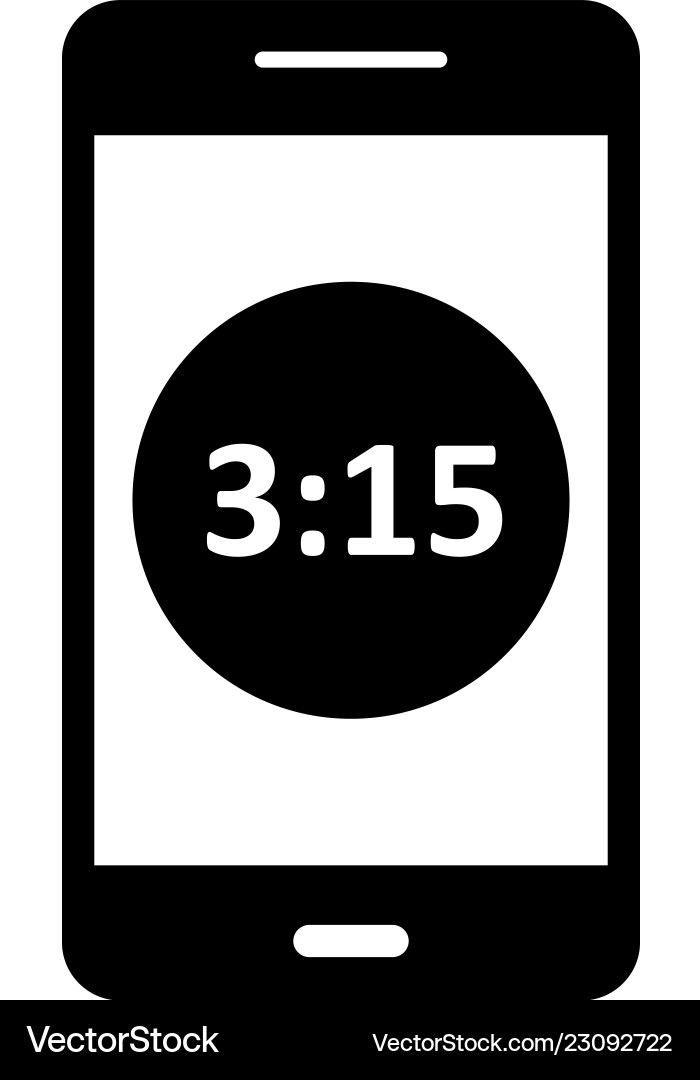 Time display mobile application icon Vector Image
