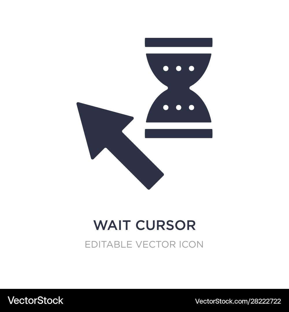 Wait cursor icon on white background simple Wait cursor icon on white background simple vector image