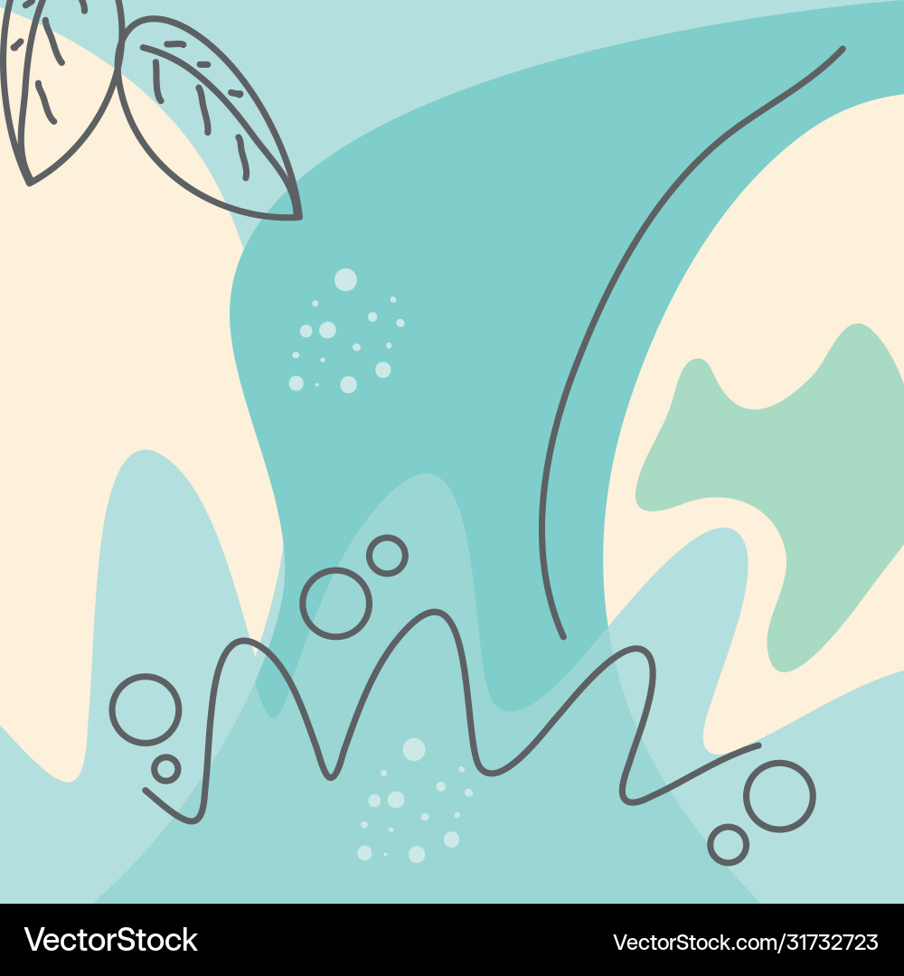 Abstract background drawn with various shapes vector image