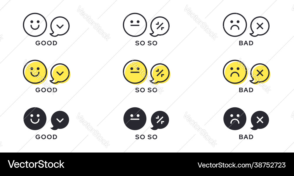 Buttons good bad Vector Image