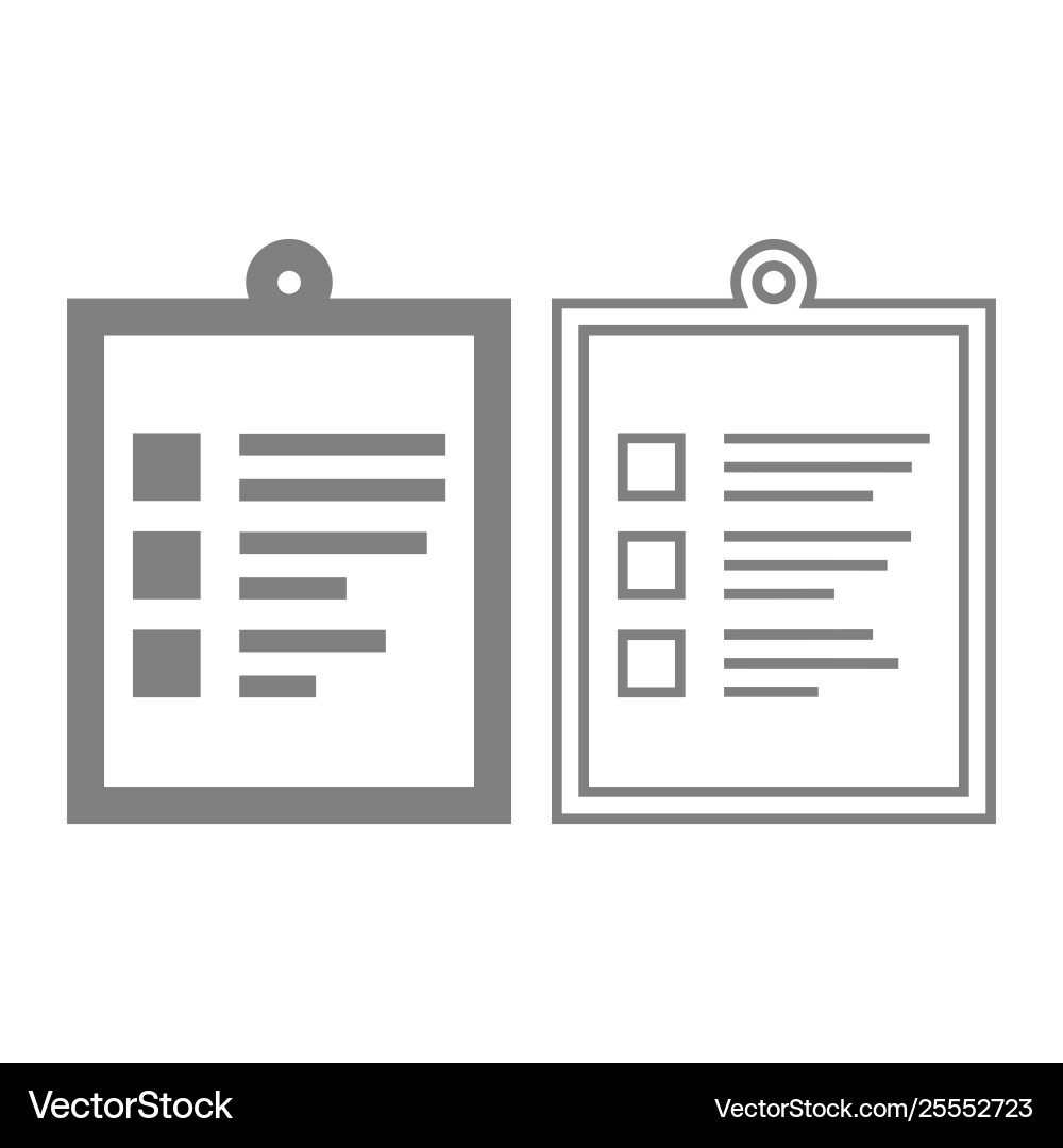 Checklist symbol set of two Vector Image