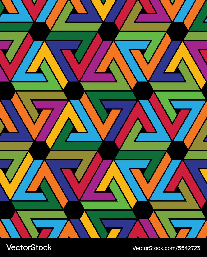 Creative continuous multicolored pattern rich Vector Image