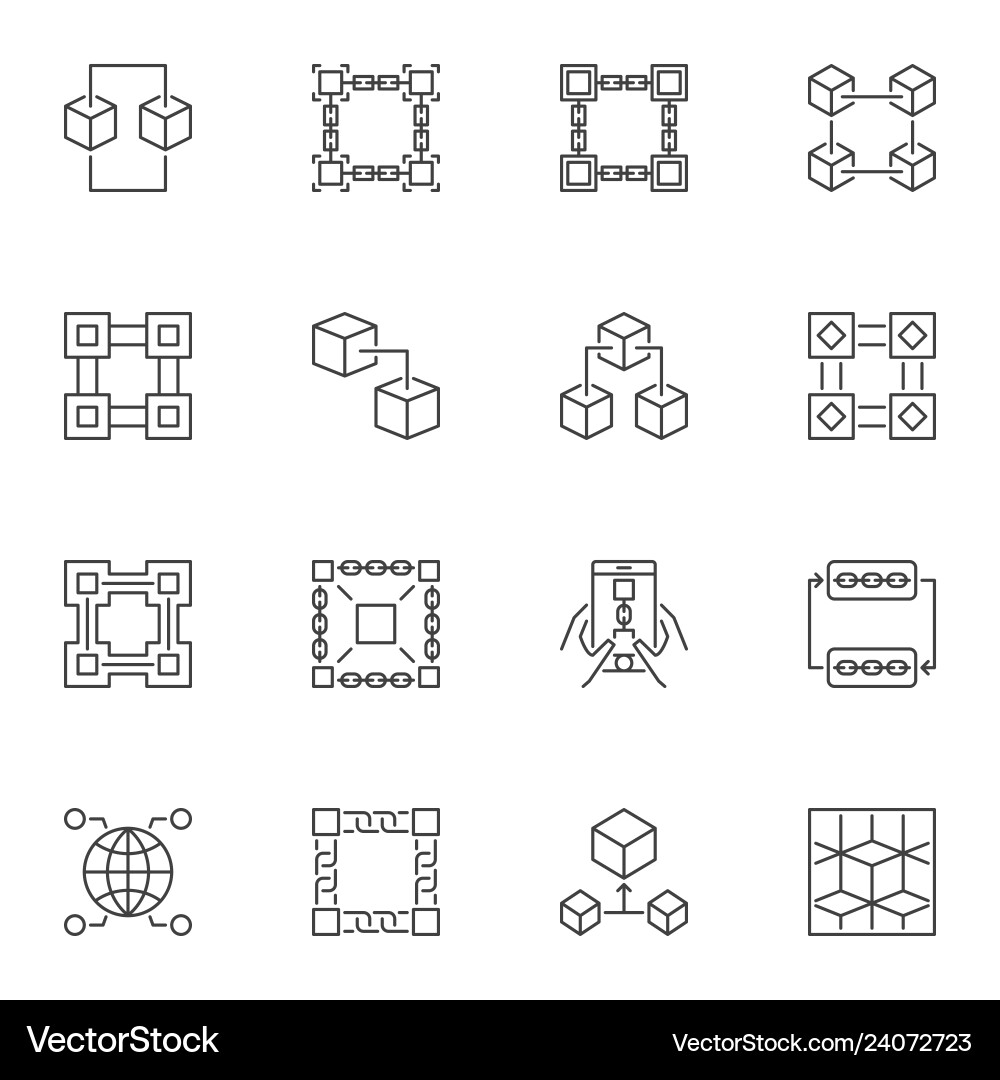Cryptocurrency and block-chain abstract Cryptocurrency and block-chain abstract vector image