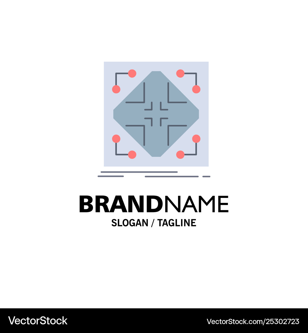 Data infrastructure network matrix grid flat Vector Image