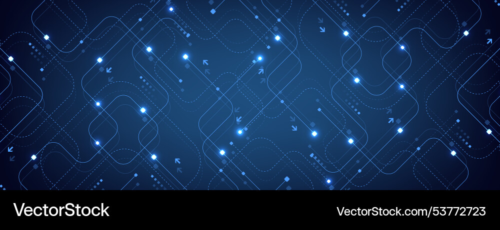 Digital Circuit Technology Background vector image