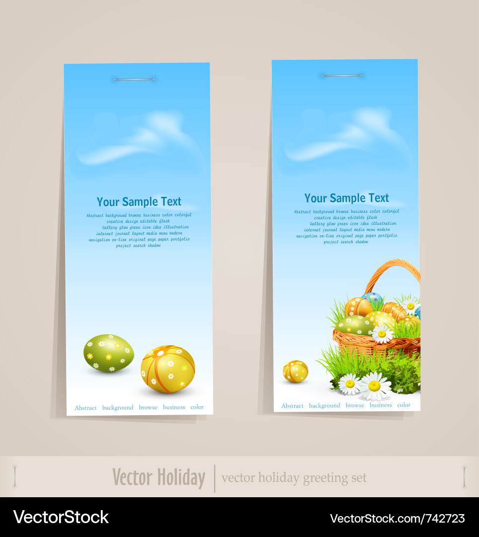 Easter holiday set Royalty Free Vector Image - VectorStock
