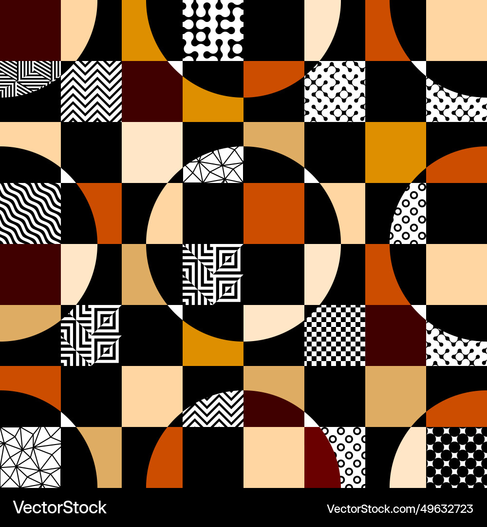 Geometric abstract pattern retro style seamless Geometric abstract pattern retro style seamless vector image