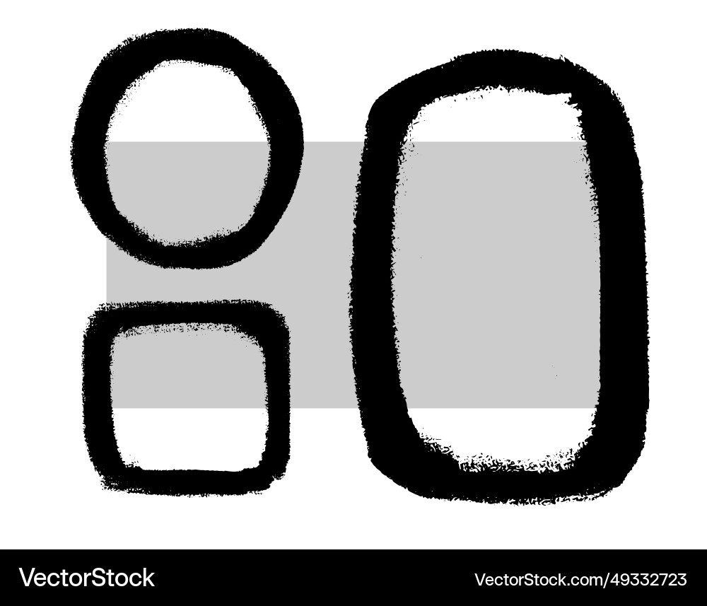 Geometric frames strokes collection of empty Vector Image