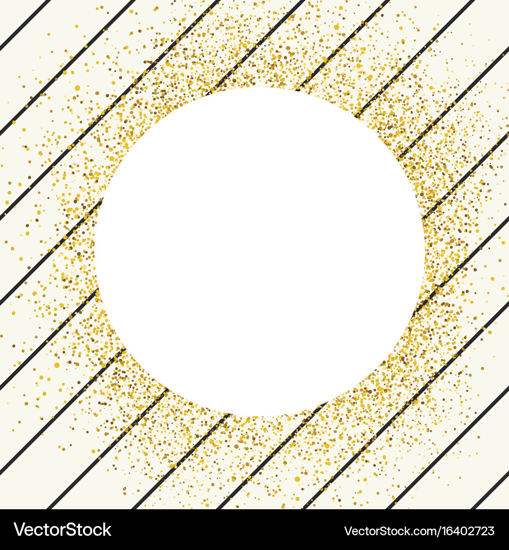 Golden Diagonal Pattern Card Template vector image
