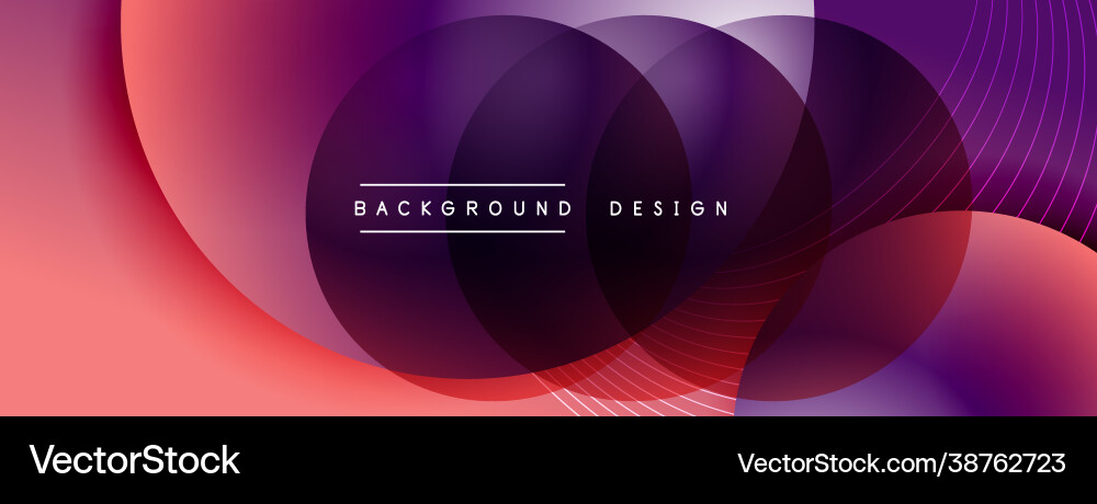 Gradient circles with shadows techno Gradient circles with shadows techno vector image
