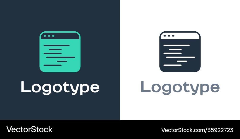 Logotype Software Web-Entwickler Programmiercode Logotype Software Web-Entwickler Programmiercode vektorbild