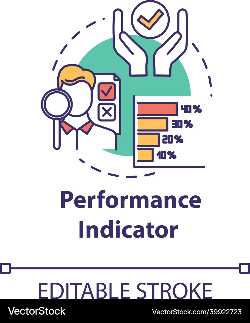 Performance indicator concept icon process Performance indicator concept icon process vector image