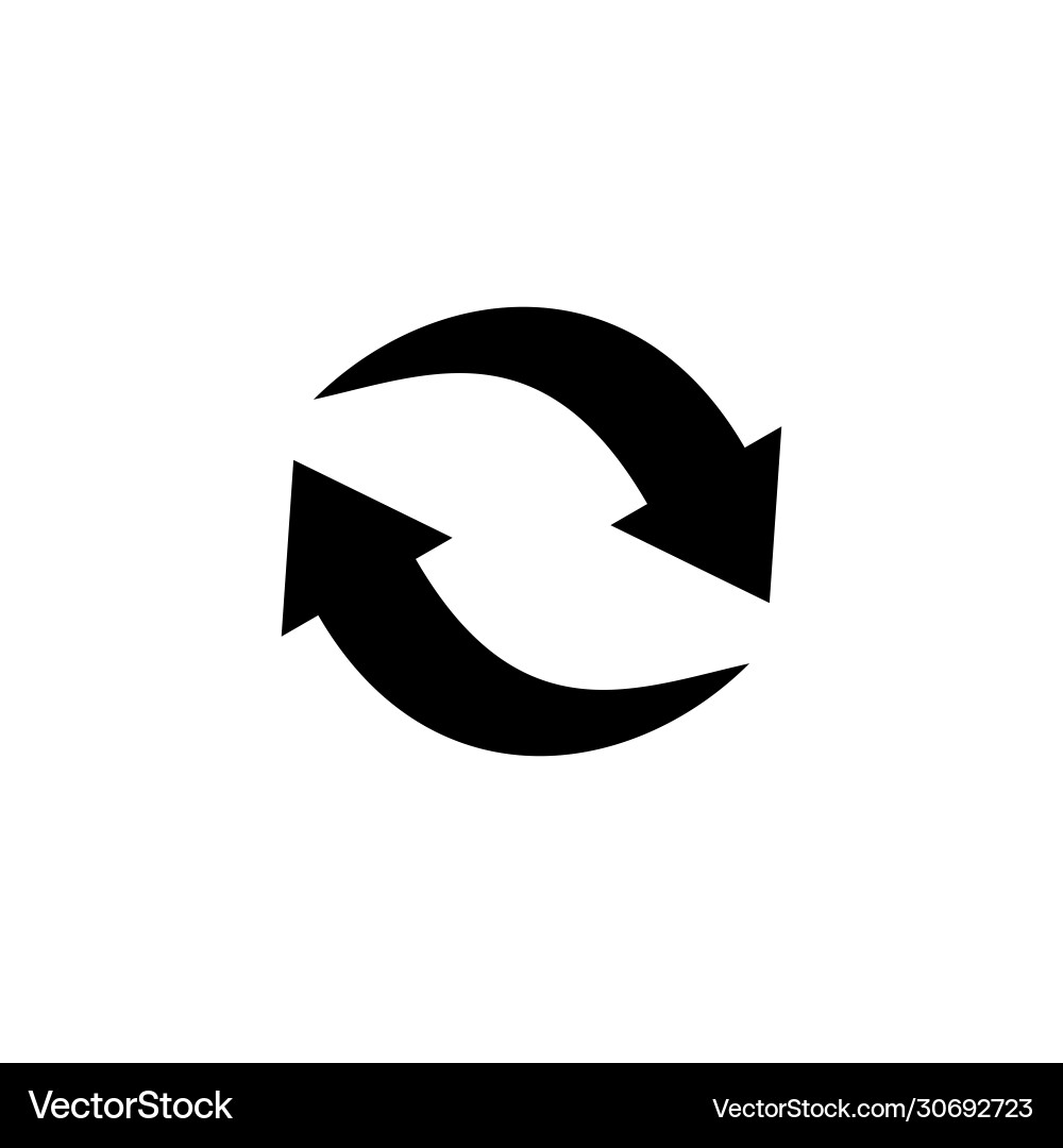 Refresh icon isolated on white background reload Refresh icon isolated on white background reload vector image