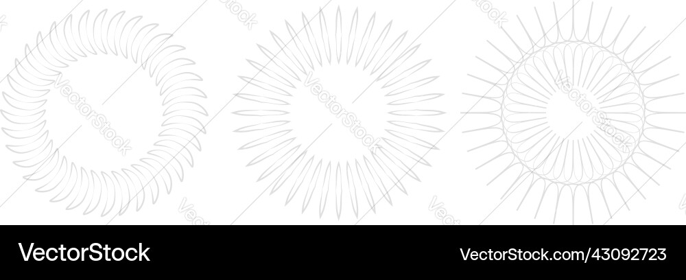 Thin line round circular mandala motif pattern Thin line round circular mandala motif pattern vector image