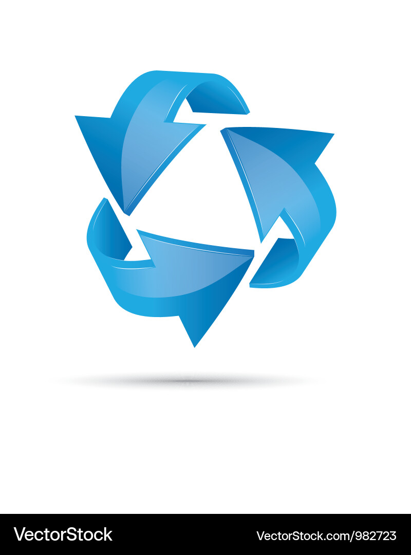 Three Dimensional Arrow Set Vector Image