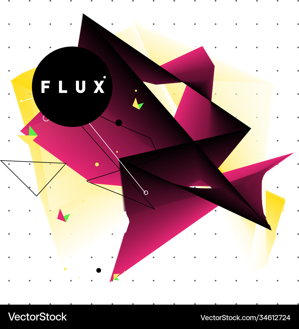 3d colorful wave background dynamic flux effect Vector Image