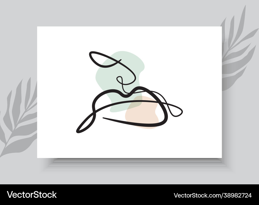 Abstract face continuous one line drawing style 16 Abstract face continuous one line drawing style 16 Vector Image