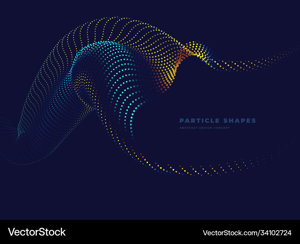 Abstract particle tube wave Vector Image