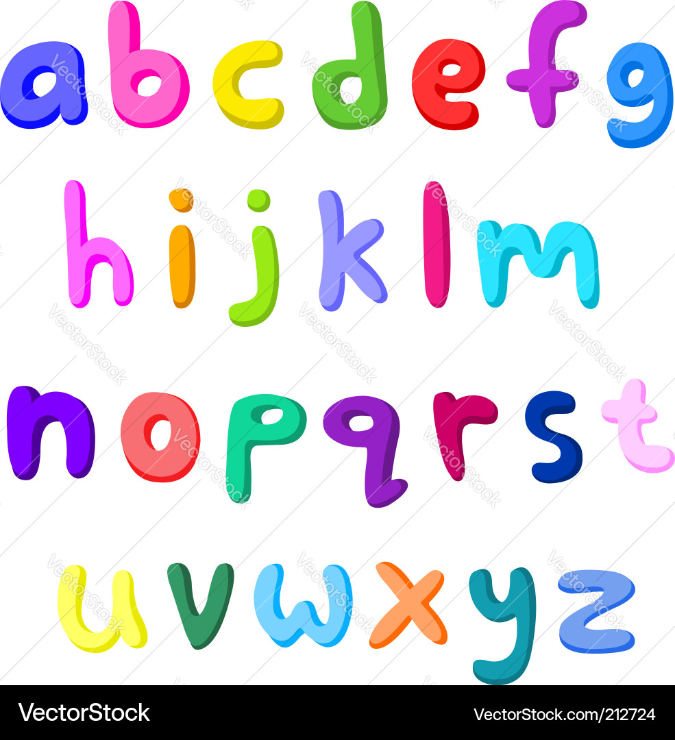 Alphabet Letters Set for Kids vector image