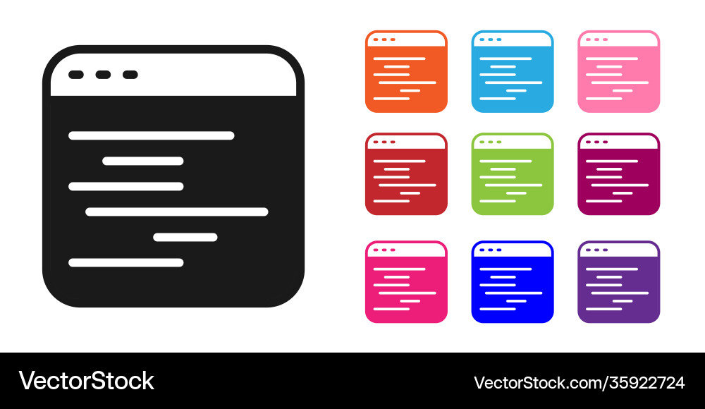 Black software web developer programming code vector image