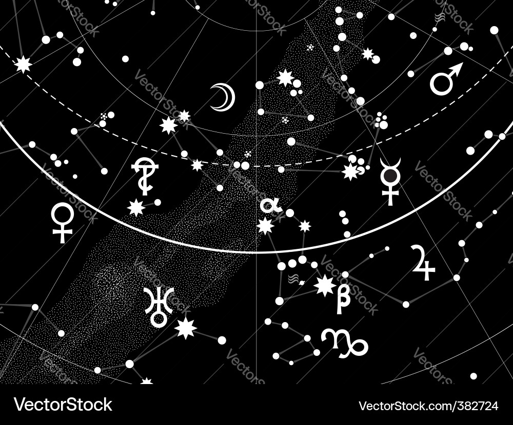 Celestial Map Fragment vector image