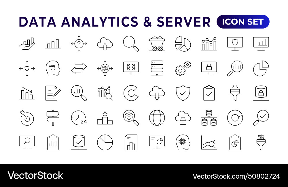 Data analysis statistics analytics - minimal Data analysis statistics analytics - minimal vector image