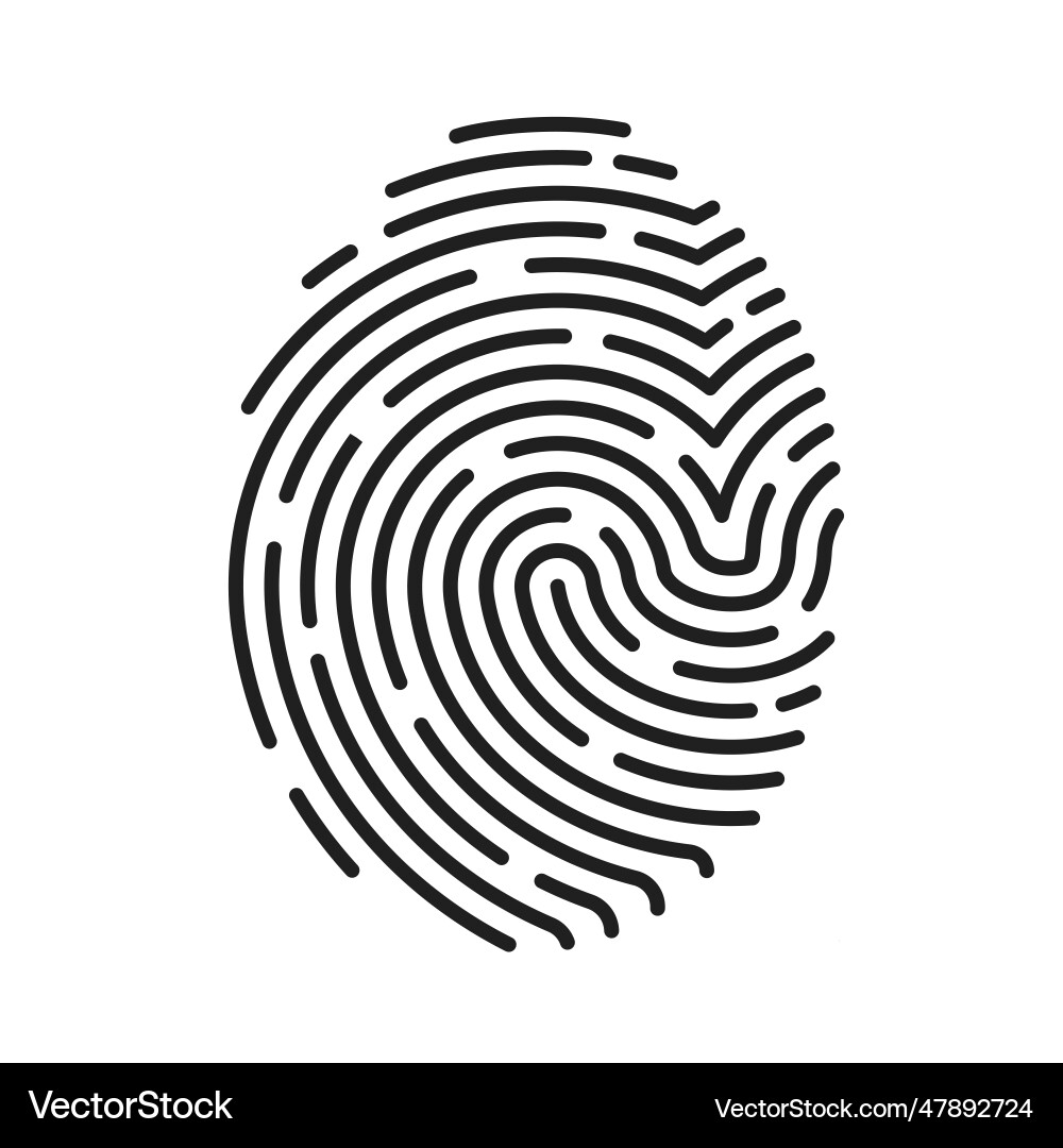 Fingerprint icon signature concept for password Fingerprint icon signature concept for password vector image