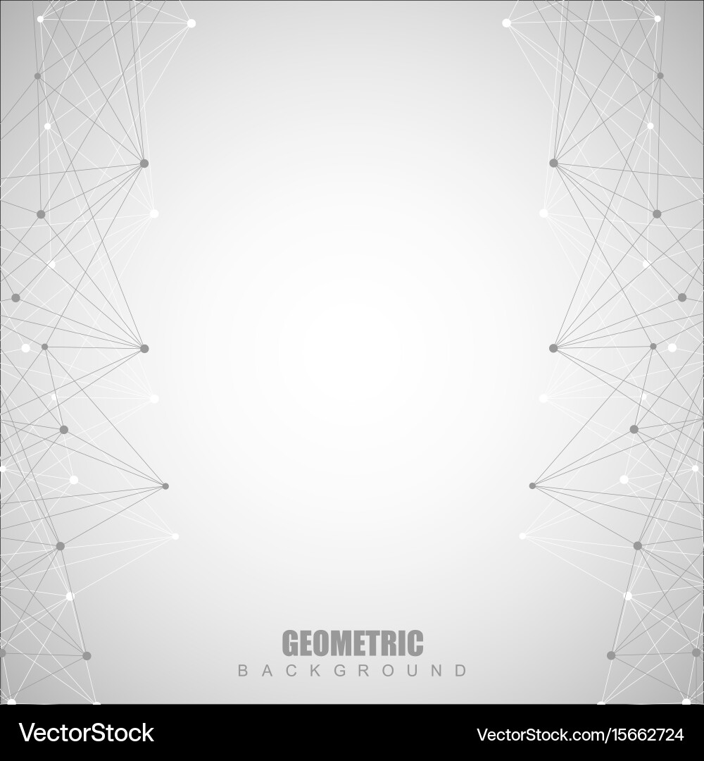 Geometric abstract background with connected line Vector Image