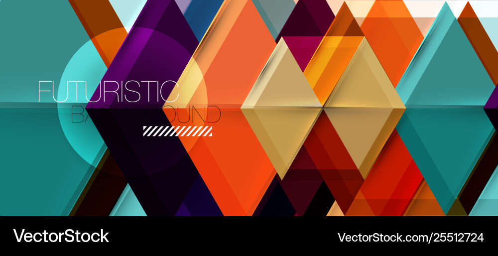 Geometric triangle and hexagon abstract background Vector Image
