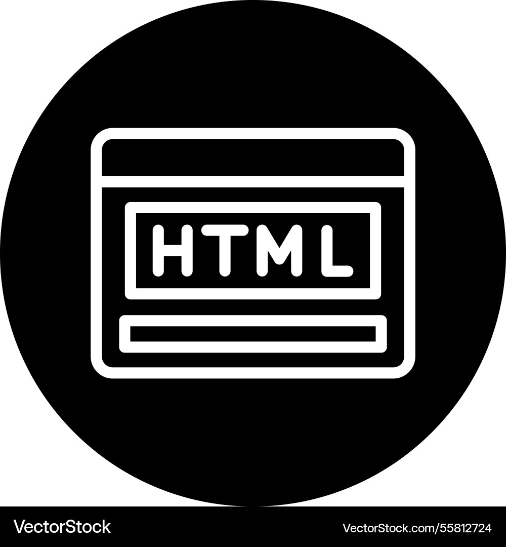 Html icon design vector image