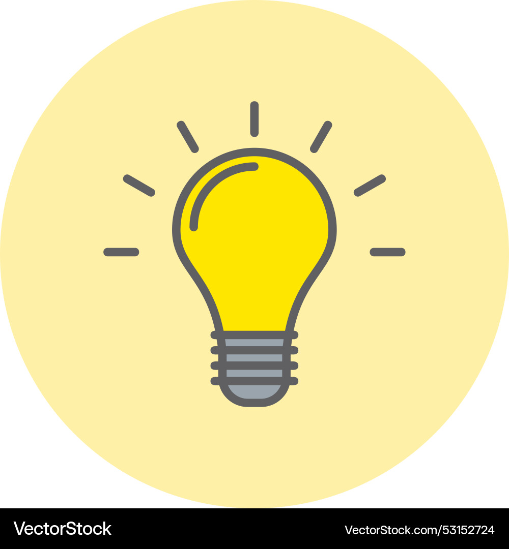 Idea line filled circle icon Vector Image