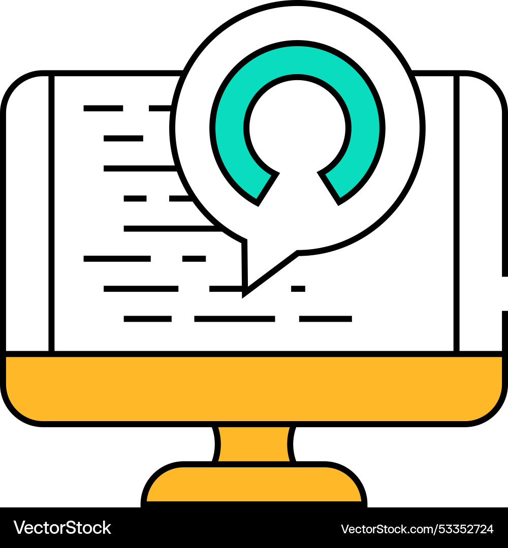 Open source tech enthusiast icon color vector image