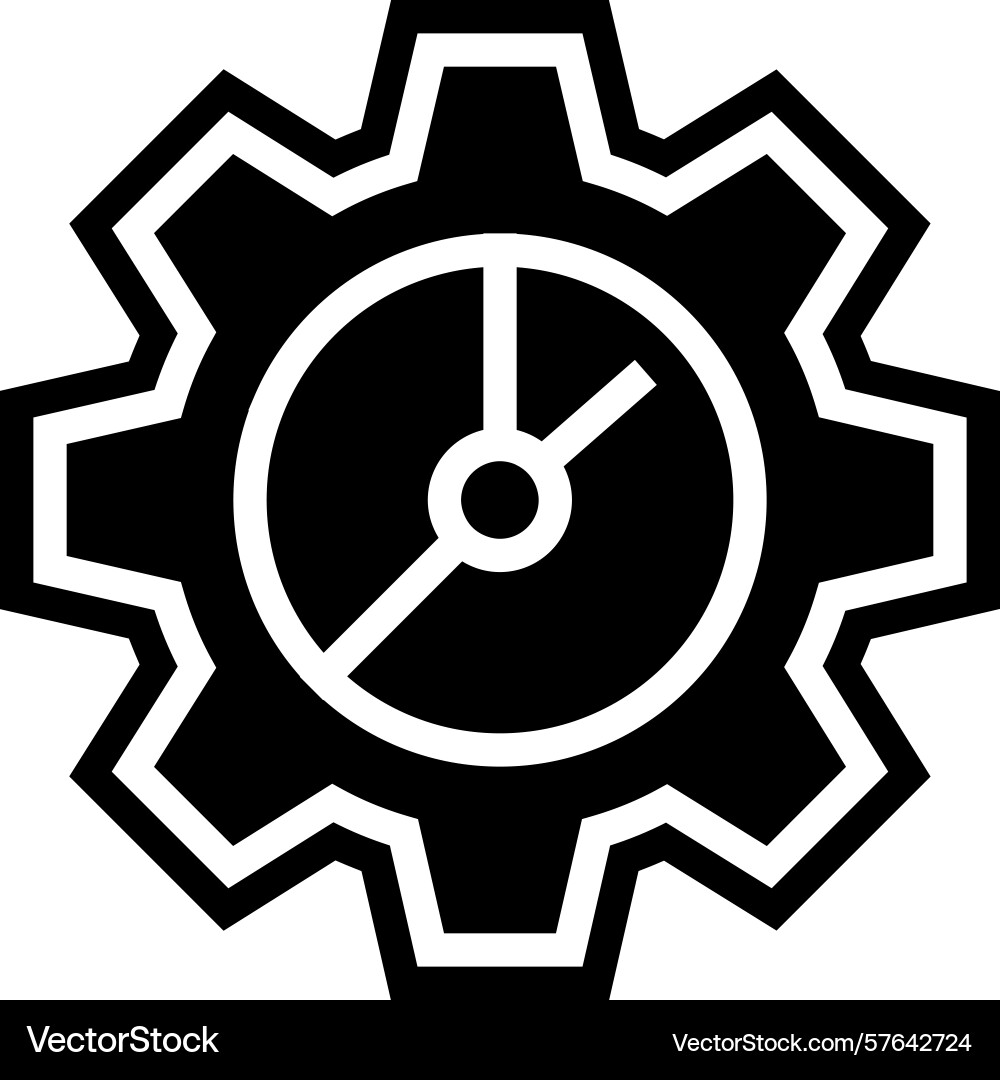 Quick setup glyph icon Quick setup glyph icon vector image