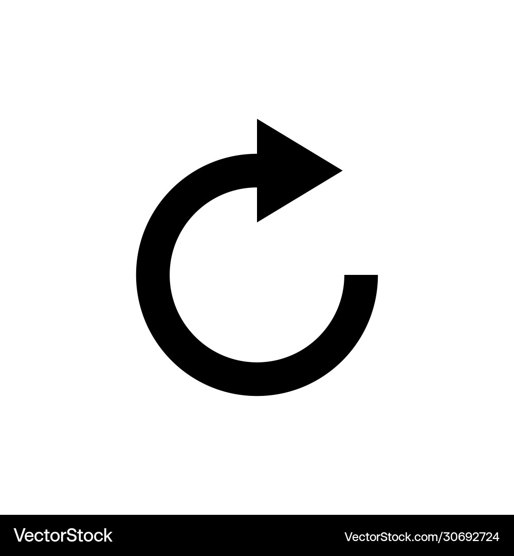 Refresh icon isolated on white background reload Refresh icon isolated on white background reload vector image