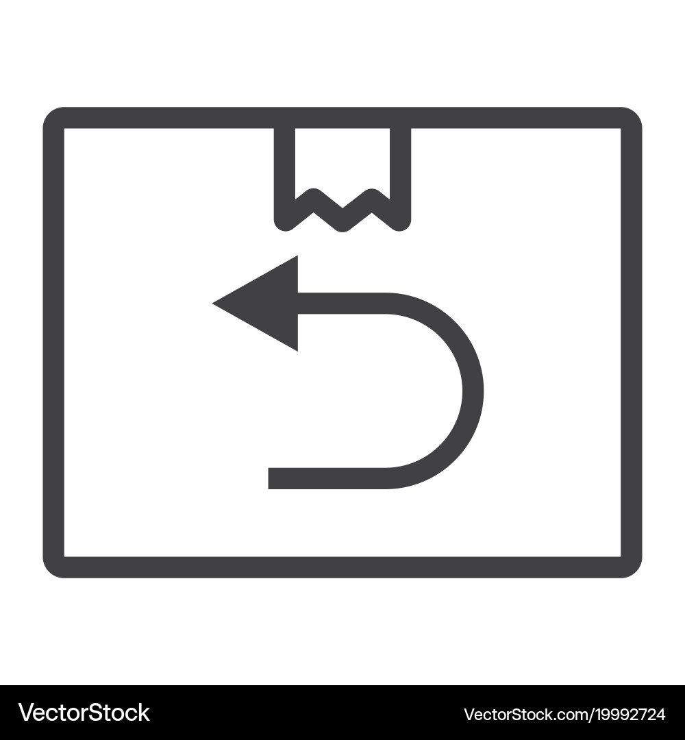 Return shipping line icon logistic and delivery vector image