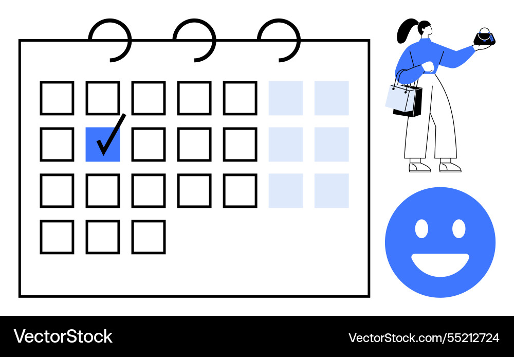 Scheduling appointments concept with calendar Scheduling appointments concept with calendar vector image