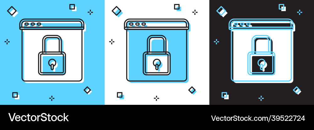 Set secure your site with https ssl icon isolated Set secure your site with https ssl icon isolated vector image