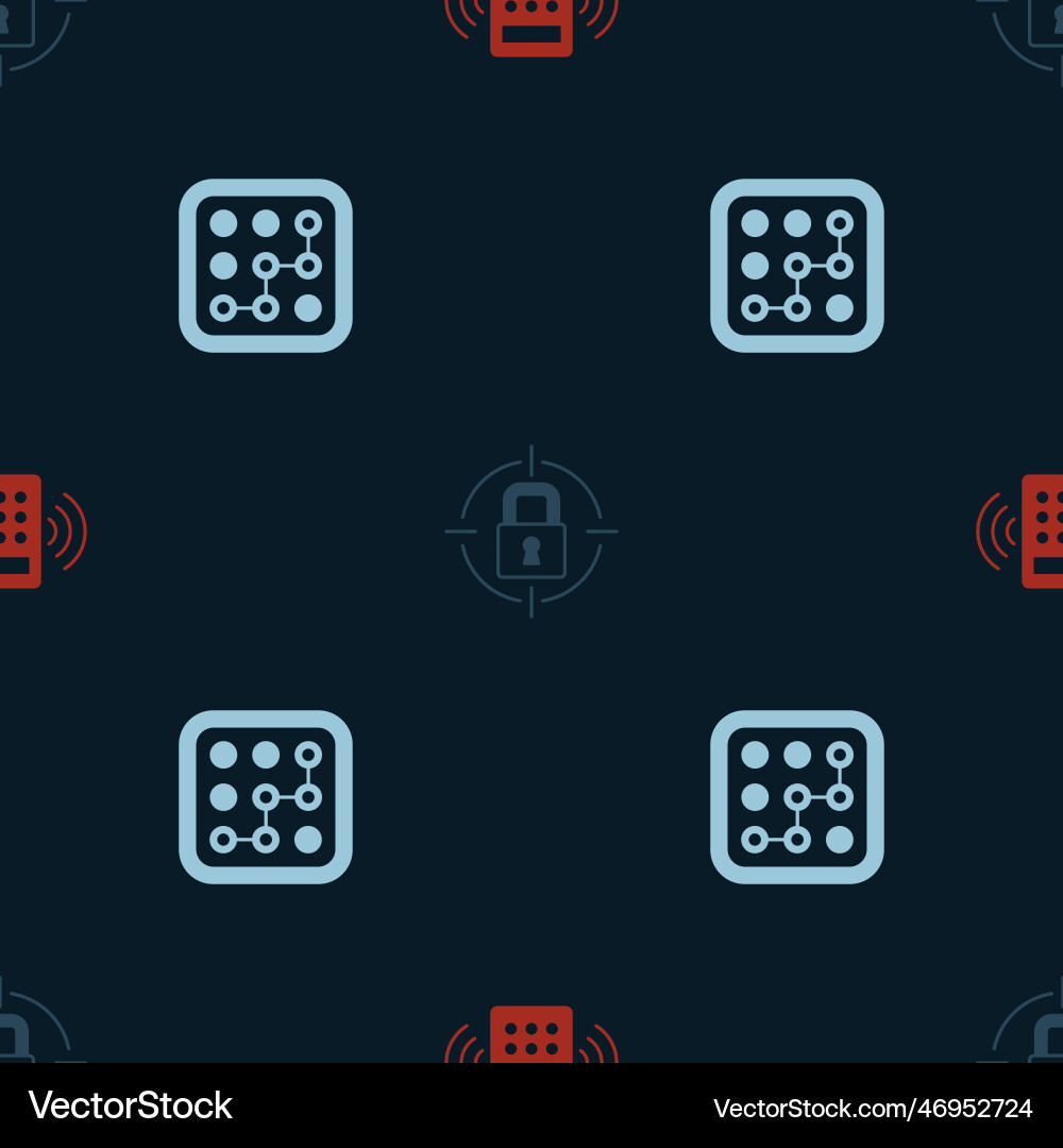 Set security keypad access panel lock and graphic Set security keypad access panel lock and graphic vector image