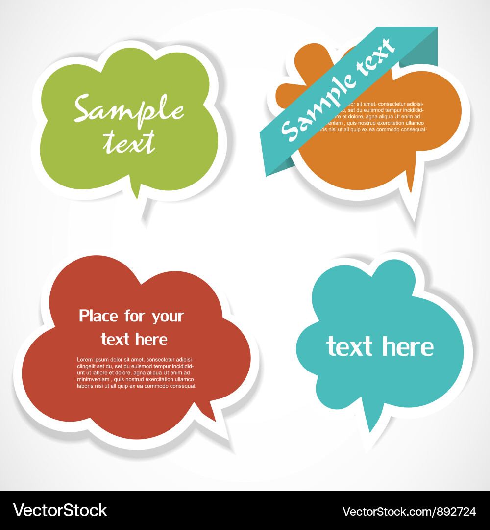 Speech Bubbles Collection Vector Image