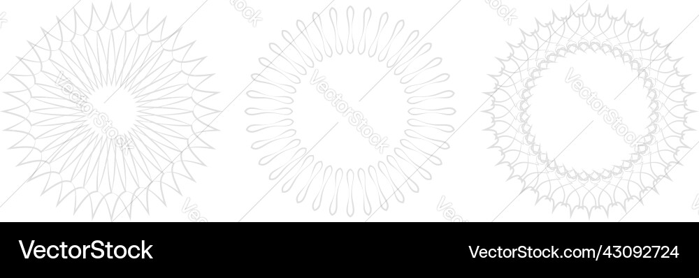 Thin line round circular mandala motif pattern Thin line round circular mandala motif pattern vector image