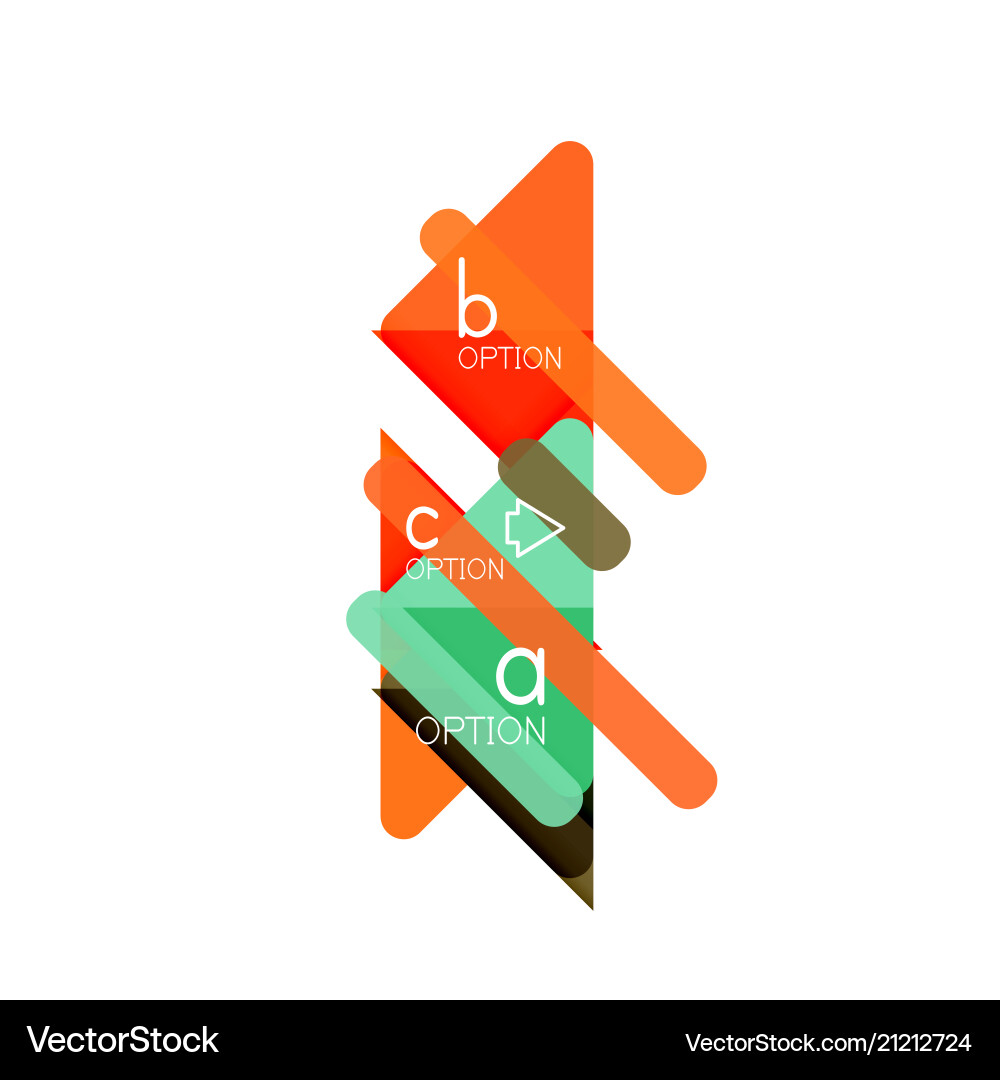 Triangle data visualization design option Triangle data visualization design option vector image