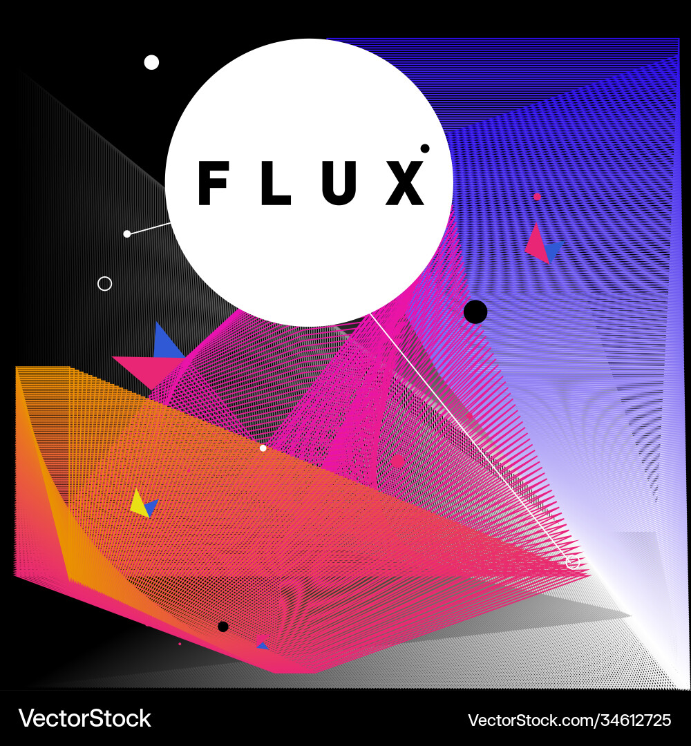 3d colorful wave background dynamic flux effect Vector Image