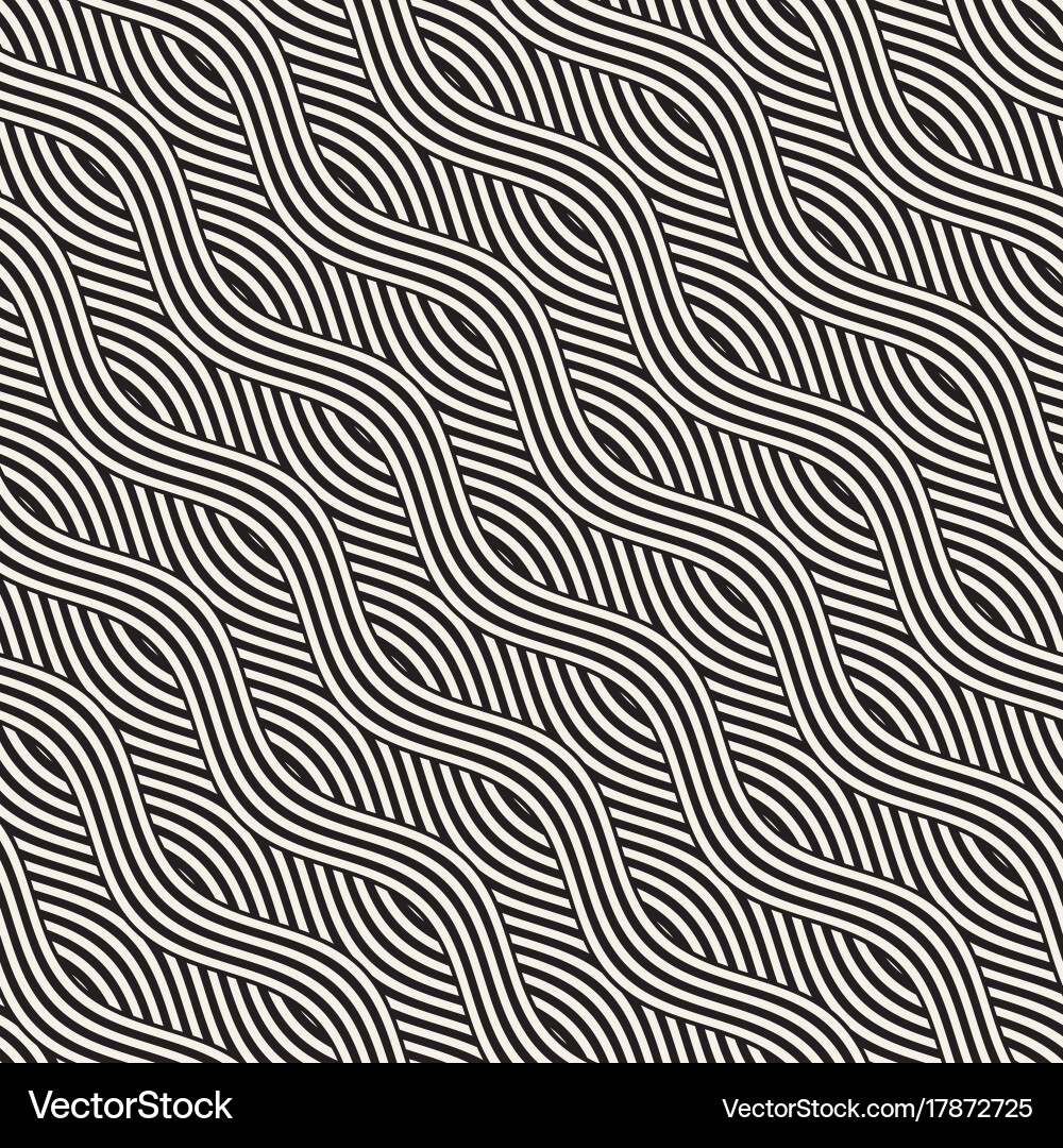Abstract geometric pattern with wavy lines Vector Image