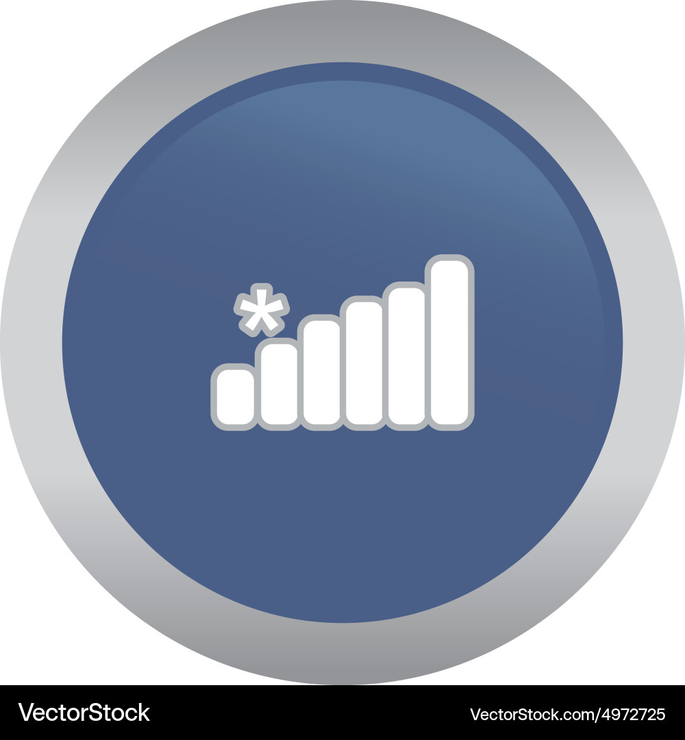 An isolated blue label with a web icon Vector Image
