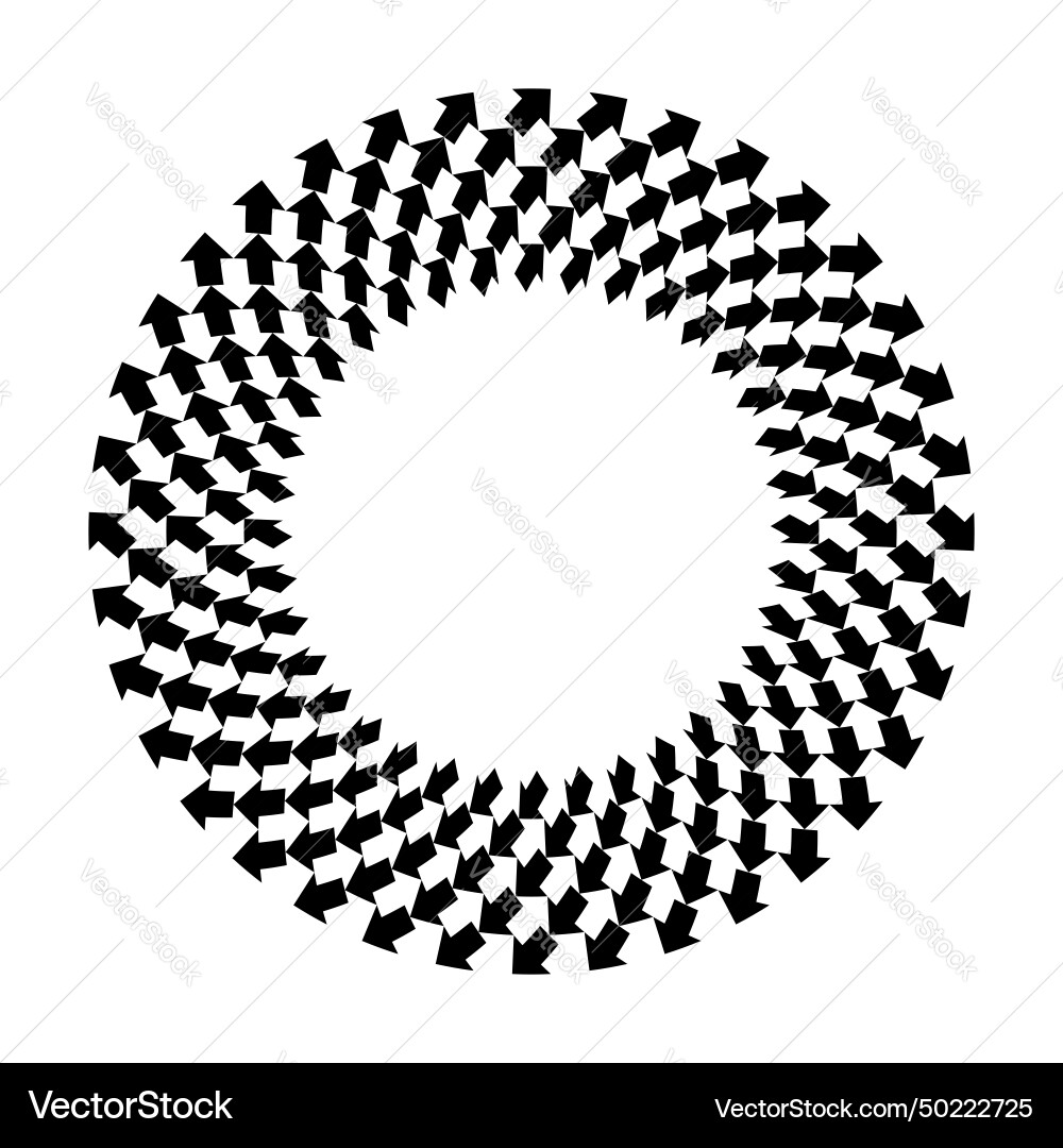 Circle rotating arrows pattern vector image